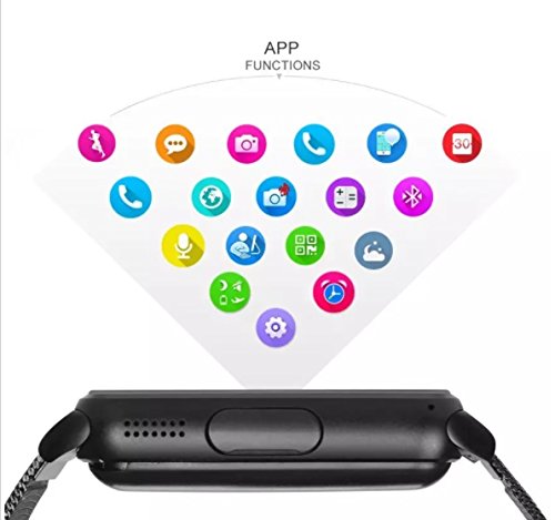 MyTECH Smartwatch Z60 Reloj Celular con Extensible de Metal Bluetooth con Cámara para iPhone Android (Dorado)