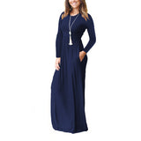 UbdehL Mujer Manga Corta Maxi Vestido Casual Longitud hasta El Piso Largo Fiesta de Verano Club Elegante Vestidos con Bolsillos