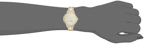 Nine West NW2098CHGB Reloj Análogo para Mujer, color Beige/Oro