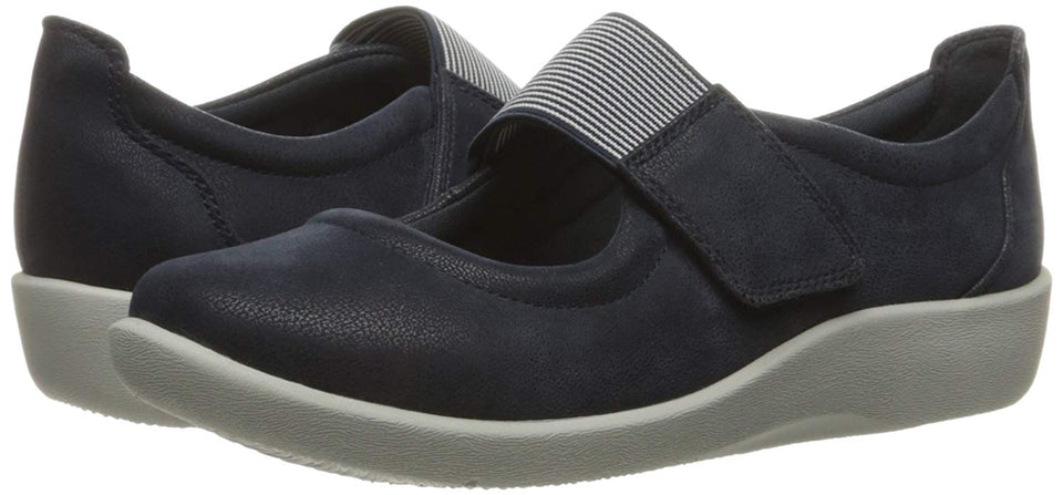 Clarks 261249874035 Merceditas para Mujer, Navy, 6