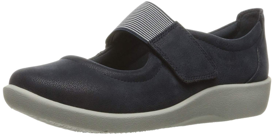 Clarks 261249874035 Merceditas para Mujer, Navy, 6
