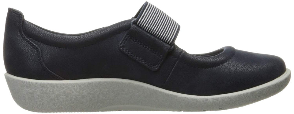Clarks 261249874035 Merceditas para Mujer, Navy, 6