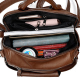 UTO Bolsos de Mujer Bolsos Mochila 3 Maneras PU Cuero Lavado Señoras Mochila Bolso de Hombro