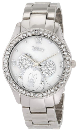 Disney MK2128 - Reloj de brazalete para mujer, diseño de Mickey Mouse, con vidriantes, color plateado