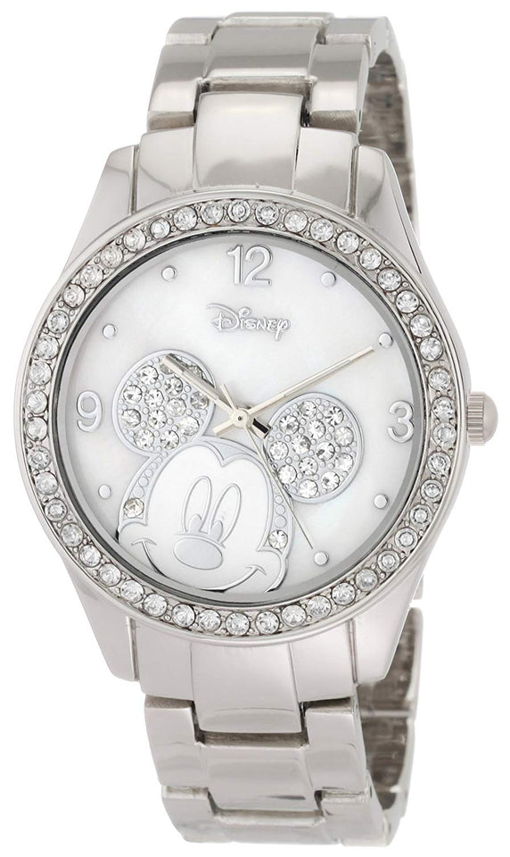 Disney MK2128 - Reloj de brazalete para mujer, diseño de Mickey Mouse, con vidriantes, color plateado