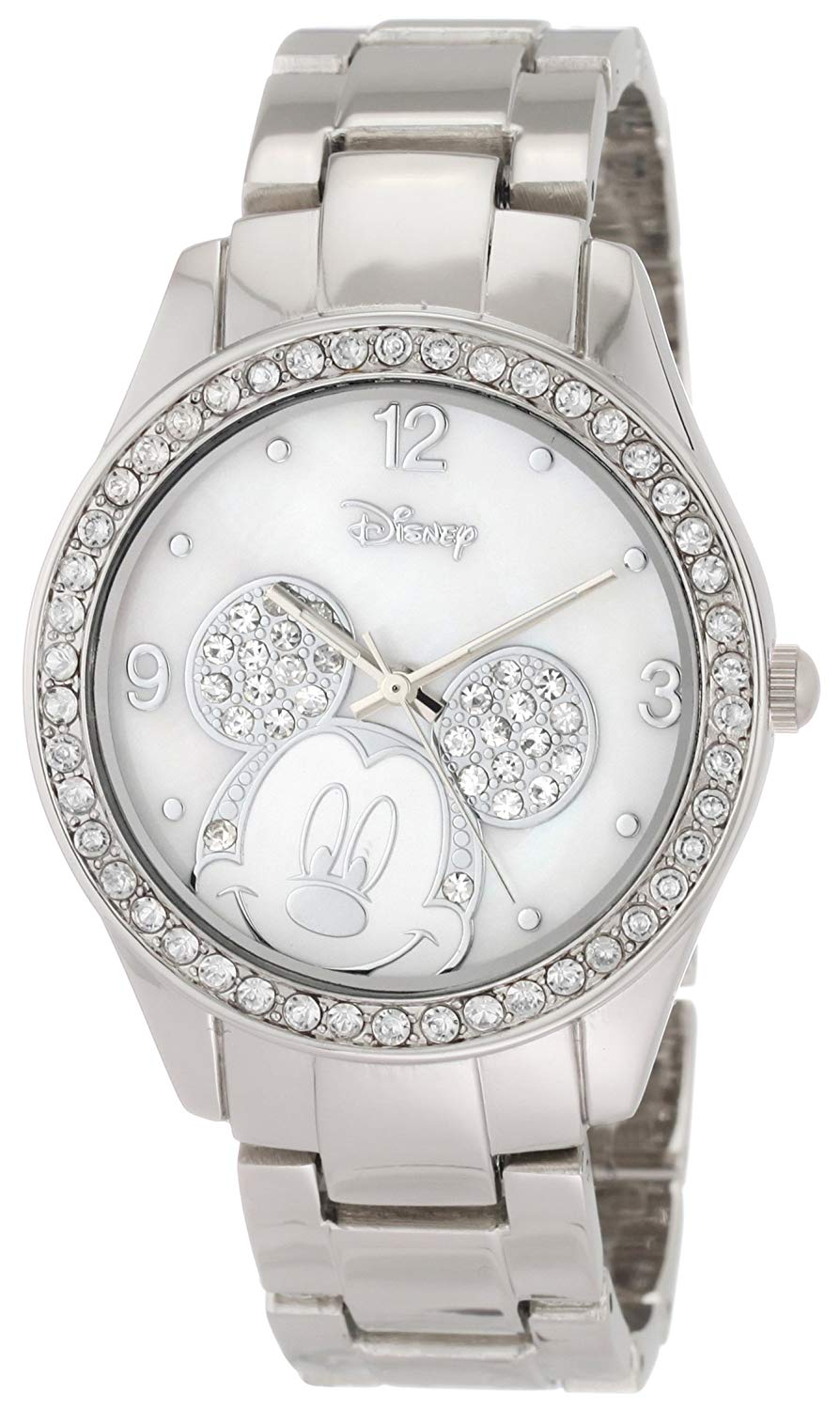 Disney MK2128 - Reloj de brazalete para mujer, diseño de Mickey Mouse, con vidriantes, color plateado