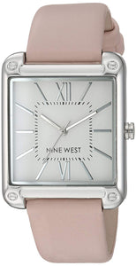 Nine West NW2117SVPK Reloj Análogo para Mujer, color Blanco/Rosa